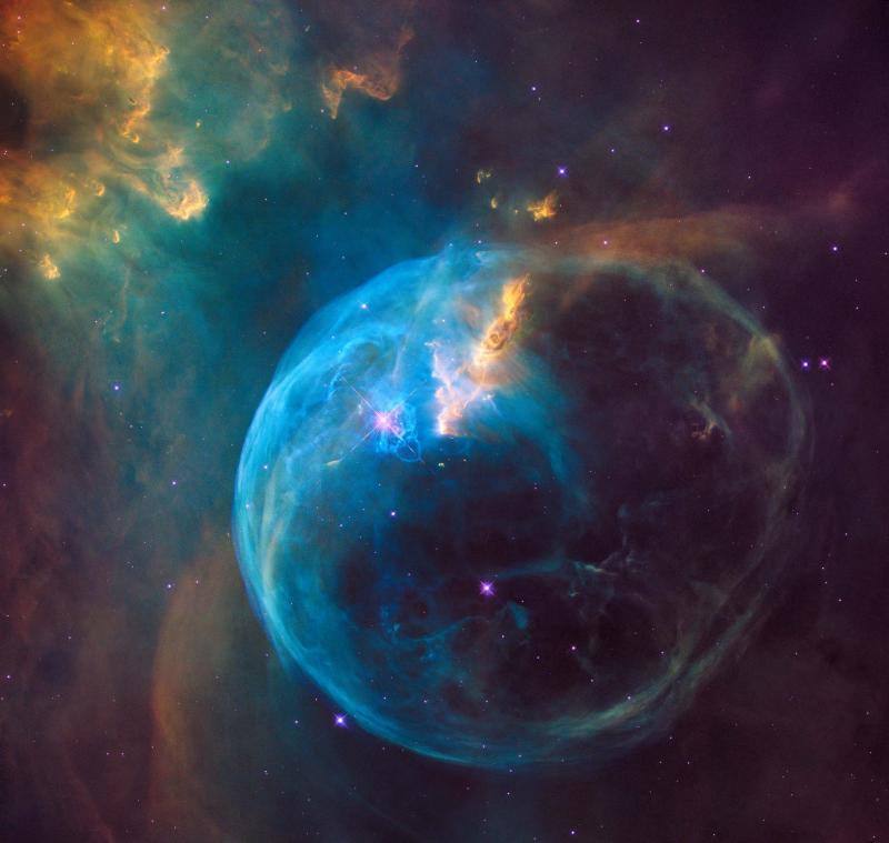 Nebulosa de jabón en el espacio.