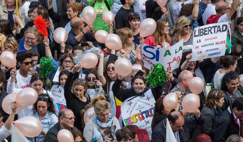 10.000 personas defienden la enseñanza concertada