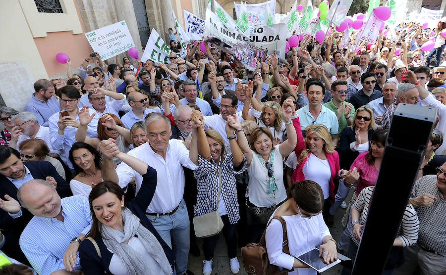 Manifestación por la libertad educativa en Valencia