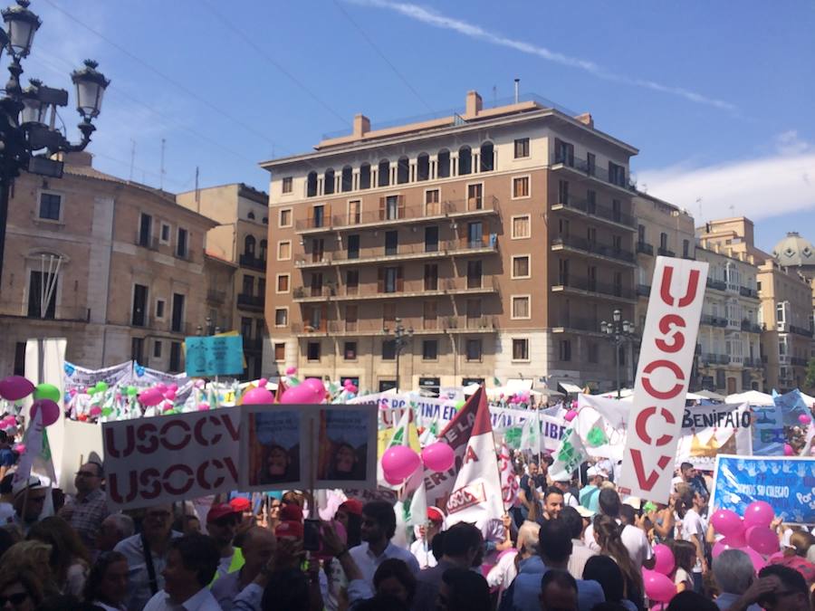 Manifestación por la libertad educativa en Valencia