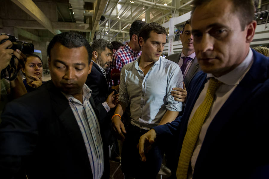 Albert Rivera, a su llegada a Venezuela.