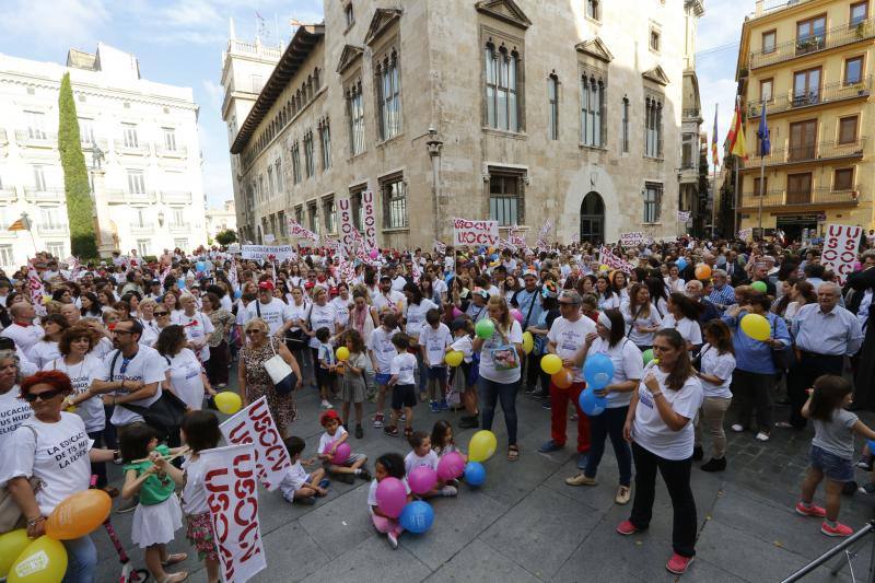 Una cadena humana en Valencia por la libertad educativa