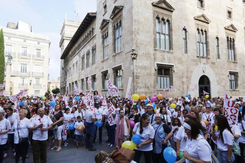 Una cadena humana en Valencia por la libertad educativa