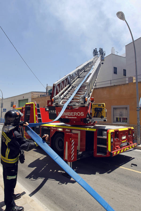 Incendio en el barrio San Agustín