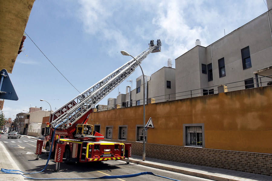 Incendio en el barrio San Agustín