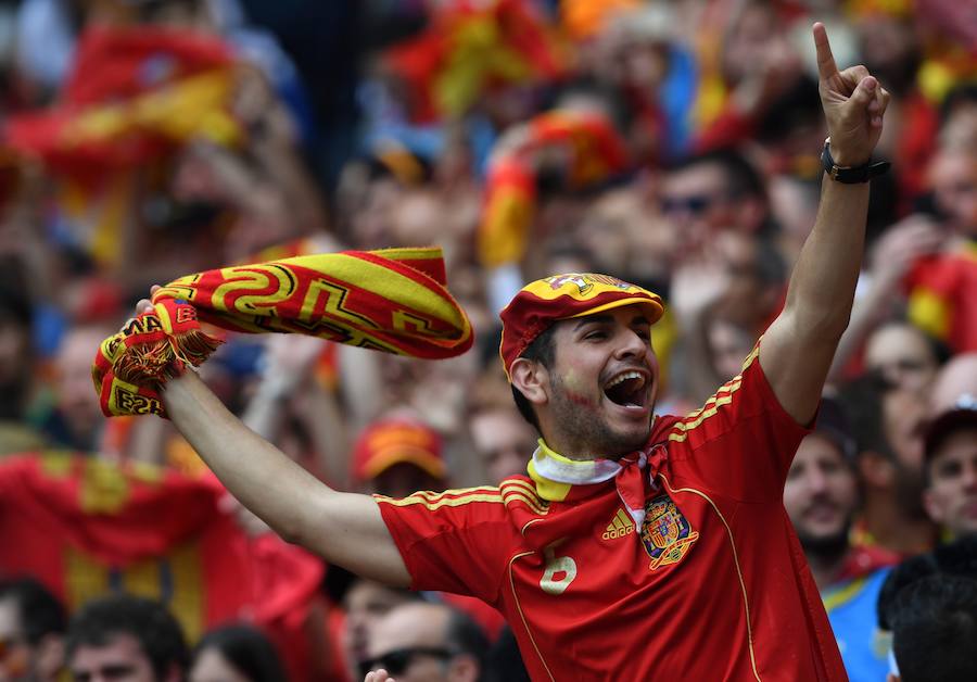 Fotos de la afición española en Francia