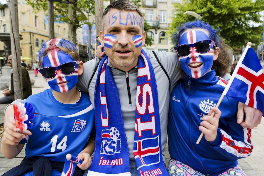 Las fotos de la afición de Portugal e Islandia