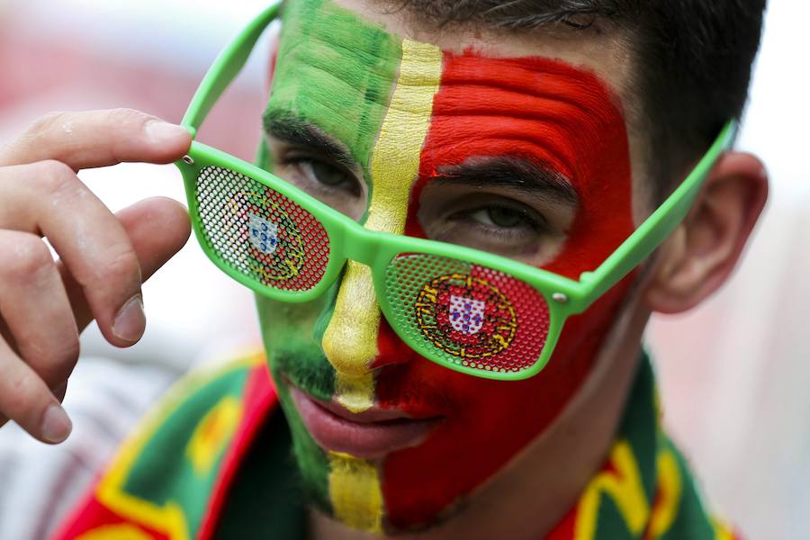 Las fotos de la afición de Portugal e Islandia