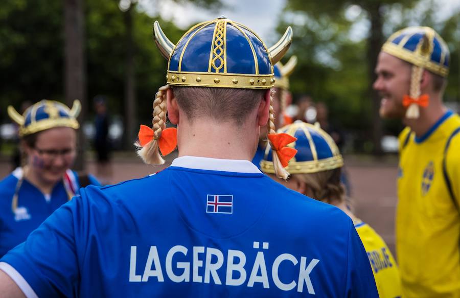 Las fotos de la afición de Portugal e Islandia