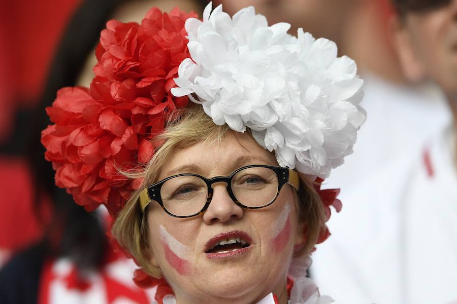 Fotos de las aficiones de Alemania y Polonia