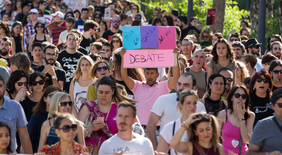 Manifestación antitaurina en Alicante