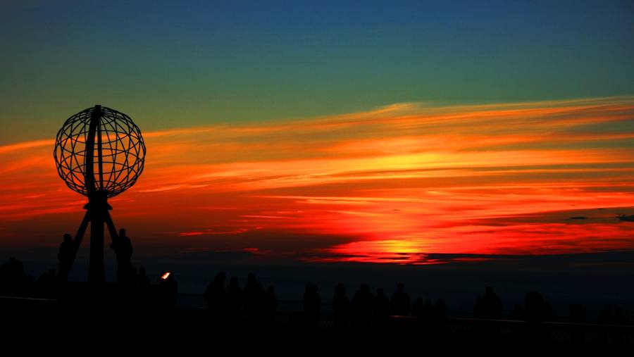 El Sol de Media Noche desde Cabo Norte. 