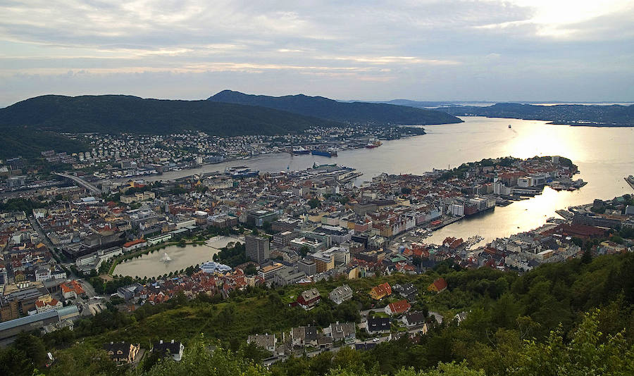 Mirador de Fløyen, en Bergen. 