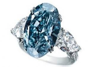 Anillo de diamante azul de Chopard