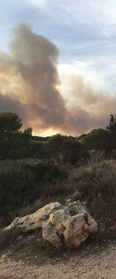 Fotos del incendio de la Granadella, en Xàbia y Benitatxell