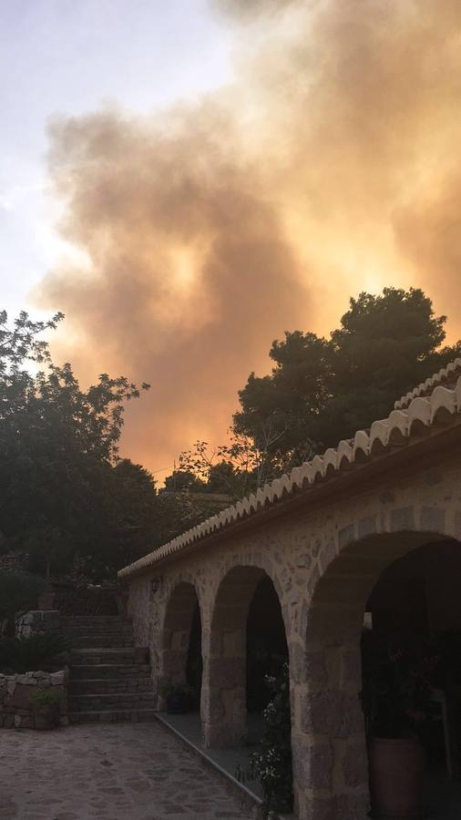 Fotos del incendio de la Granadella, en Xàbia y Benitatxell