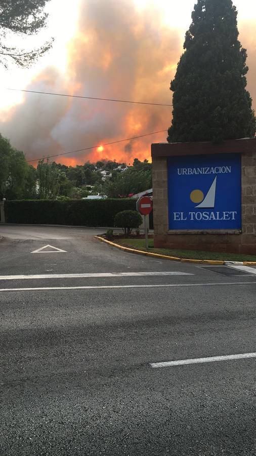 Fotos del incendio de la Granadella, en Xàbia y Benitatxell