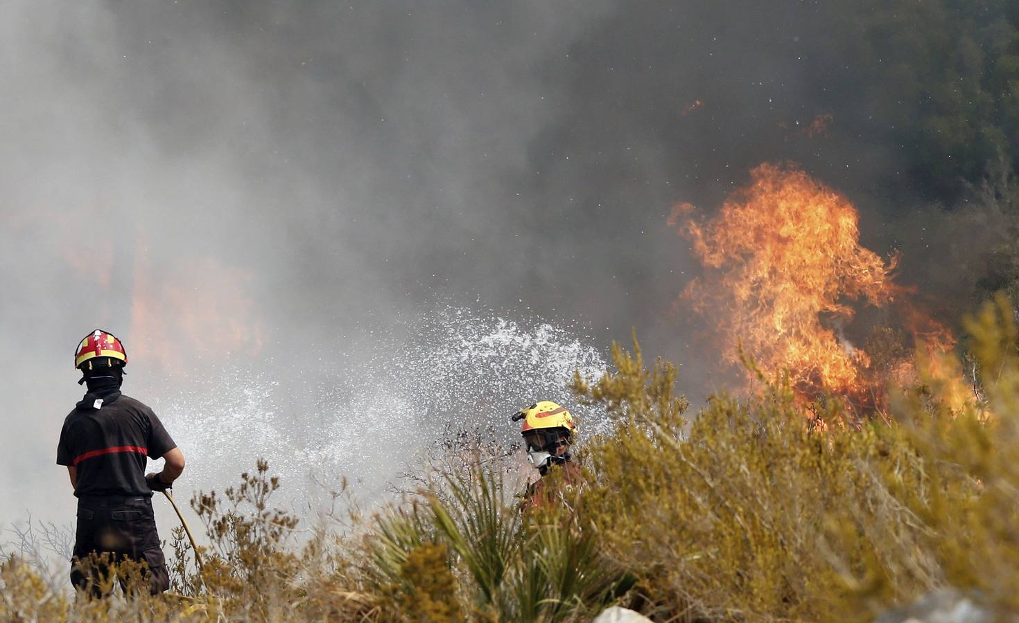 Fotos del incendio de la Granadella, en Xàbia y Benitatxell