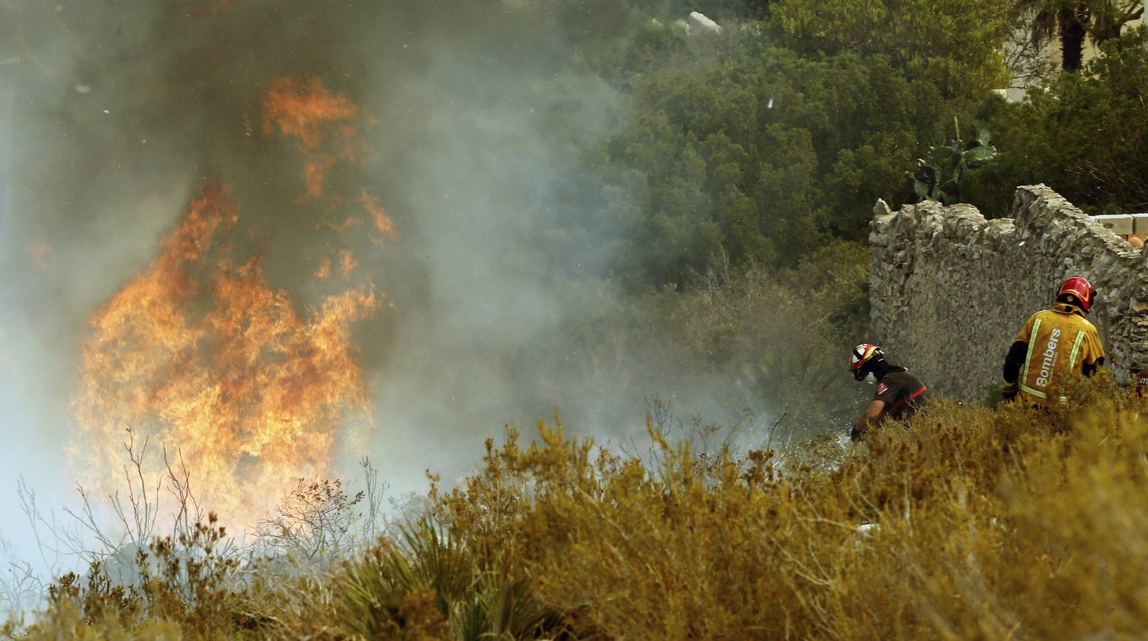 Fotos del incendio de la Granadella, en Xàbia y Benitatxell