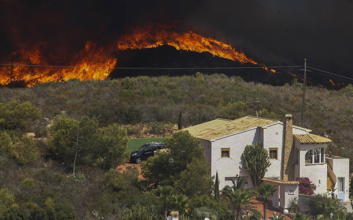 Fotos del incendio de la Granadella, en Xàbia y Benitatxell