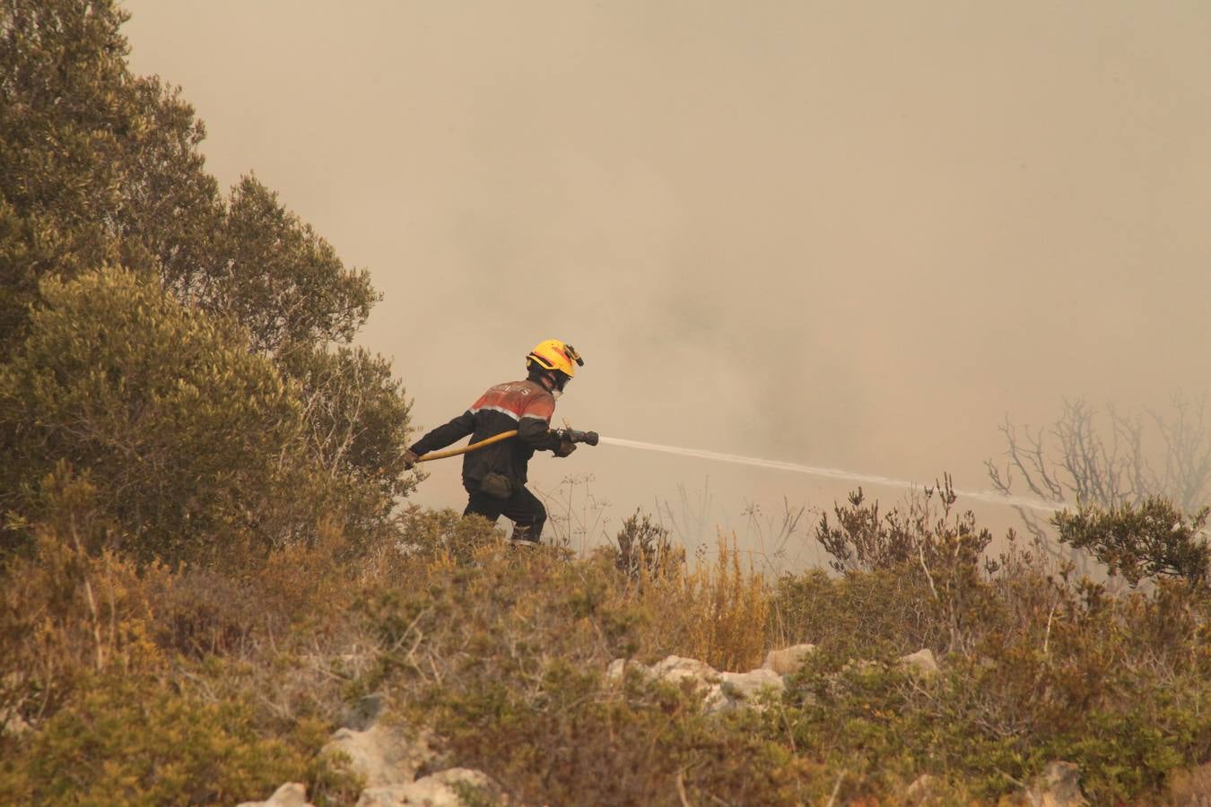 Fotos del incendio de la Granadella, en Xàbia y Benitatxell