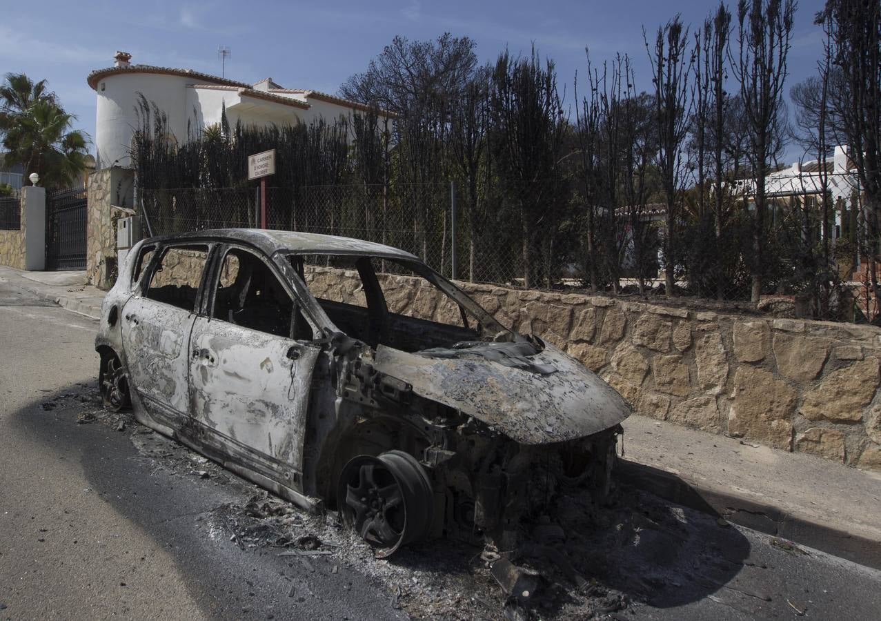 Fotos del incendio de la Granadella, en Xàbia y Benitatxell