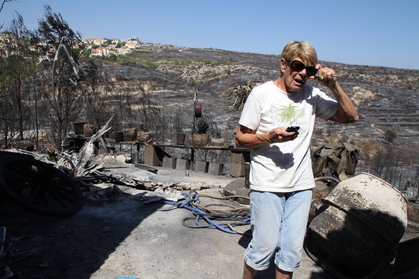 Fotos del incendio de la Granadella, en Xàbia y Benitatxell