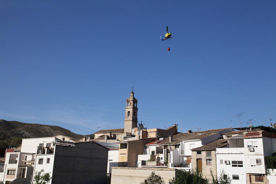 Incendio forestal en la Vall de Gallinera