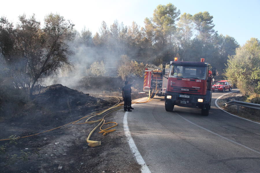 Incendio forestal en la Vall de Gallinera