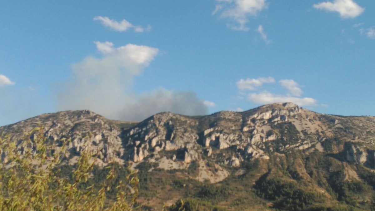 Fotos del incendio forestal de Benasau, cerca de Alcoy