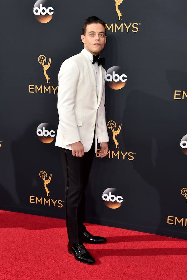 Rami Malek, protagonista de 'Mr. Robot', a su llegada a la gala.