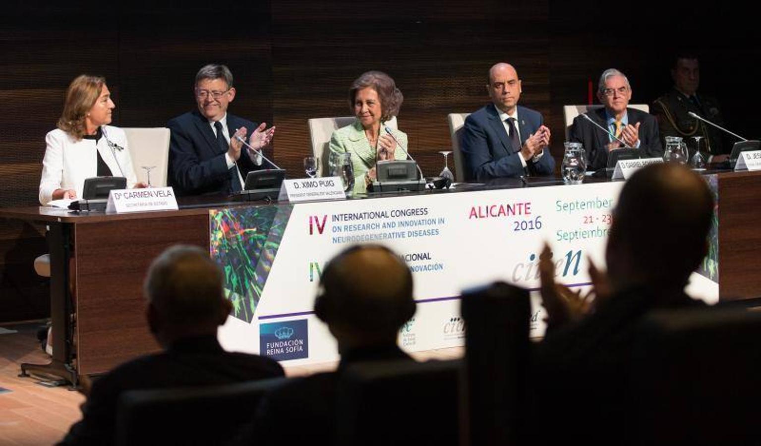 La Reina Sofía preside un congreso de enfermedades neurodegenerativas en Alicante