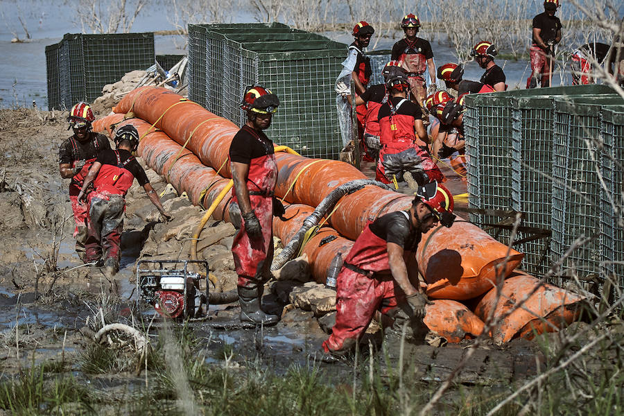 La UME pone a prueba la capacidad de la comarca para actuar ante una inundación