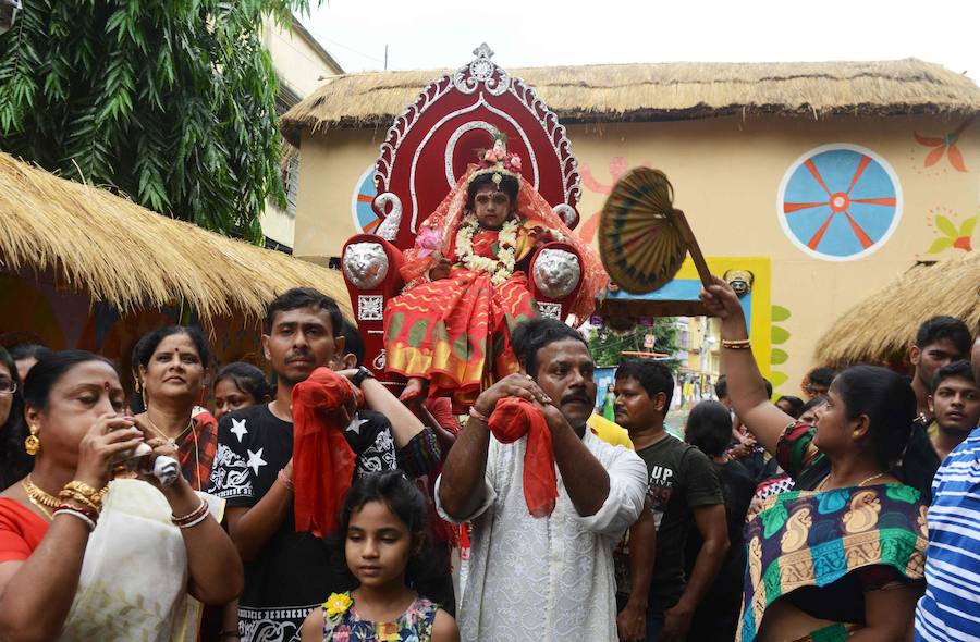 Durga Puja, una de las celebraciones más exóticas y multitudinarias de la India