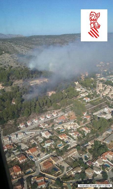 Fotos del incendio de Alcalalí