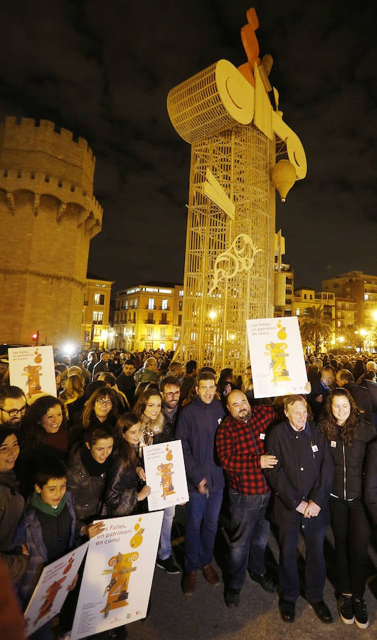 Fotos de la celebración del nombramiento de las Fallas como Patrimonio Inmaterial de la Humanidad por la Unesco