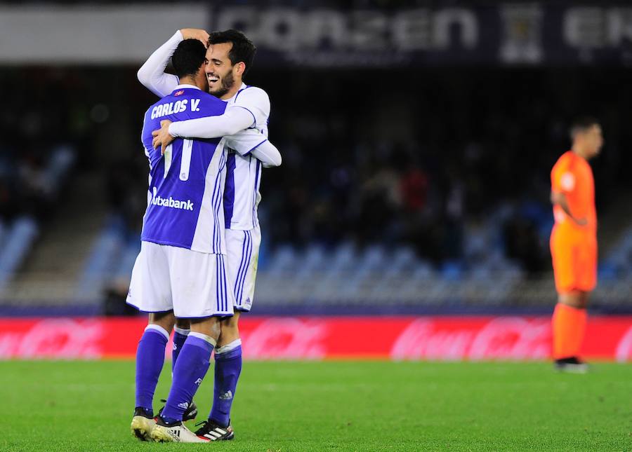 Las imágenes del partido entre la Real Sociedad y el Valencia