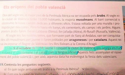 Extracto sobre el pueblo valenciano. IES de Torrent.. 