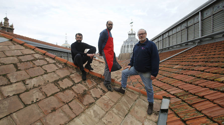Fotos de los vendedores históricos del Mercado Central de Valencia