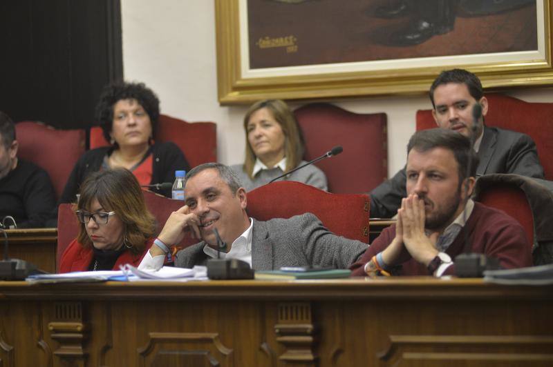 Las imágenes del pleno extraordinario del Ayuntamiento de Elche