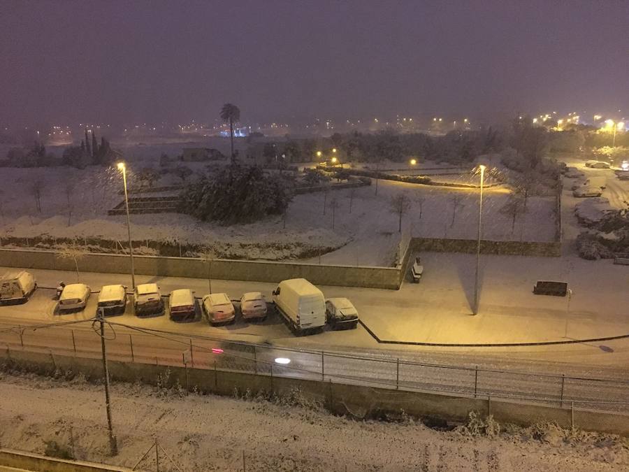 Nieva en Dénia y Xàbia al nivel del mar