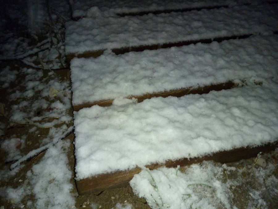 Nieva en Dénia y Xàbia al nivel del mar