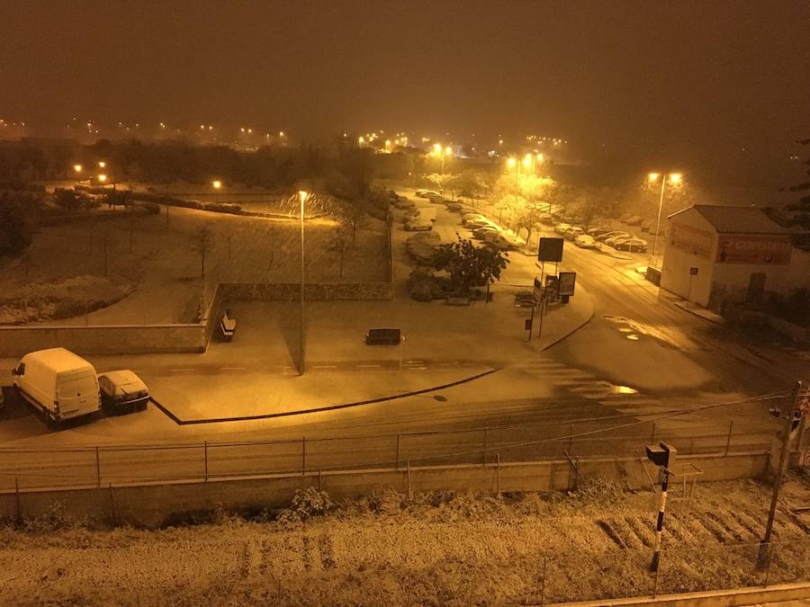 Nieva en Dénia y Xàbia al nivel del mar