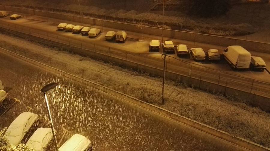 Nieva en Dénia y Xàbia al nivel del mar