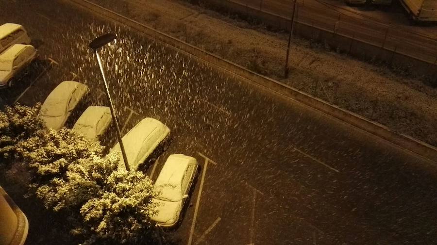 Nieva en Dénia y Xàbia al nivel del mar