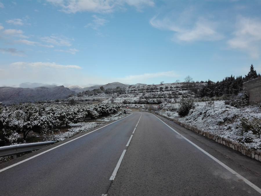 Fotos de la nevada en La Safor