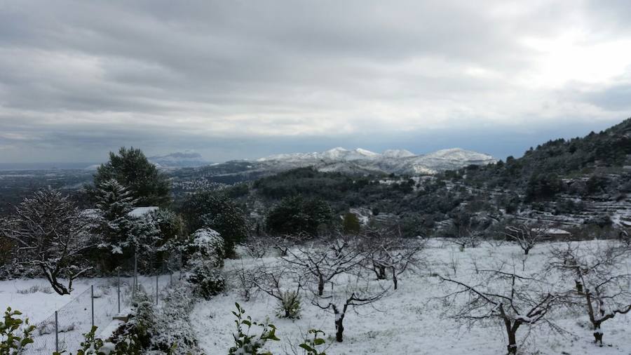 Fotos de la nevada en Vall de Laguar