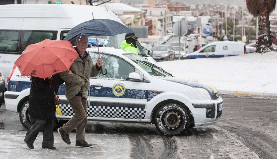 Intensas nevadas en los pueblos del interior