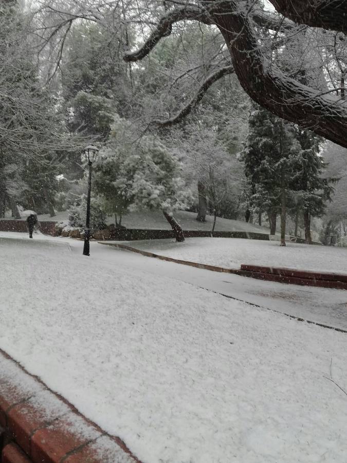 Intensas nevadas en los pueblos del interior