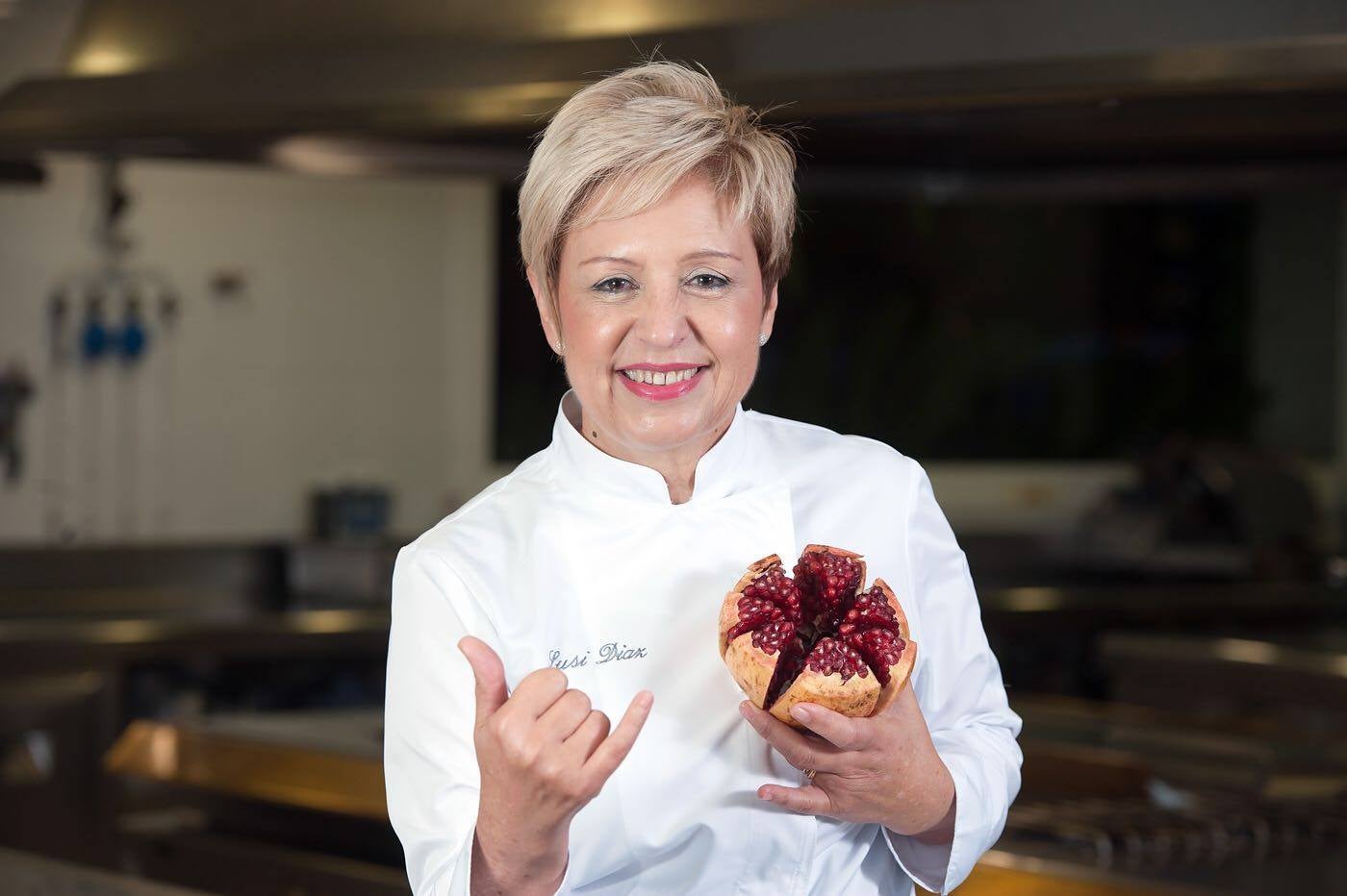 Embajadora y presidenta del jurado del Concurso de Cocina Creativa con Granadas de Elche, Susi Diaz.